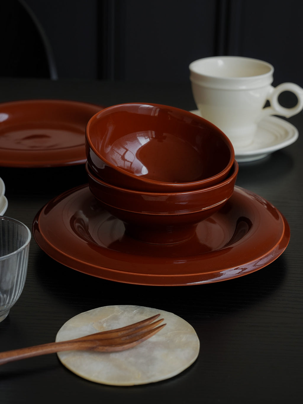 Colorful Ceramic 8.5" Dinner Plate & 5" Bowl Set