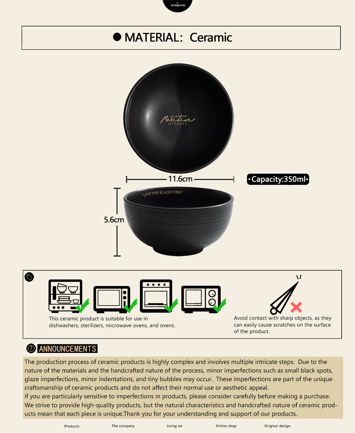 4.5"Ceramic Bowls with Relief Patterns,for Cereal, Soup, Rice, Pasta, Salad, Oatmeal,Breakfast, Stylish Matte Black Ceramic Bowls, Dishwasher and Microwave Safe