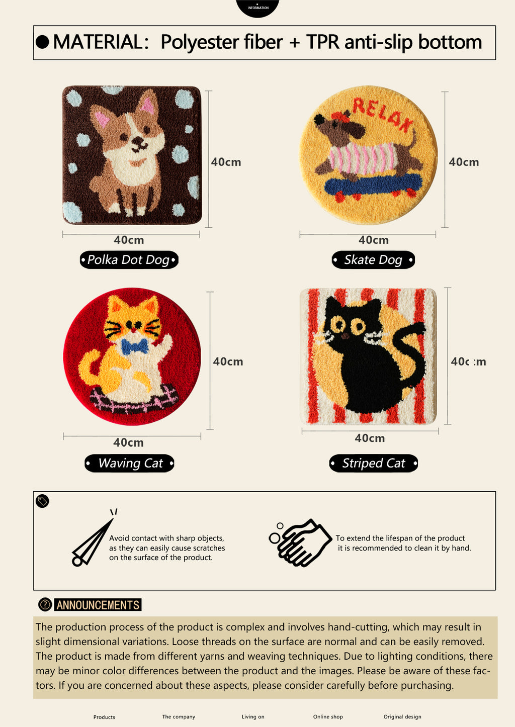 Adorable Pet Print Seat Cushion Seat Cushion, Living RoomChair cushions,Car Cushion