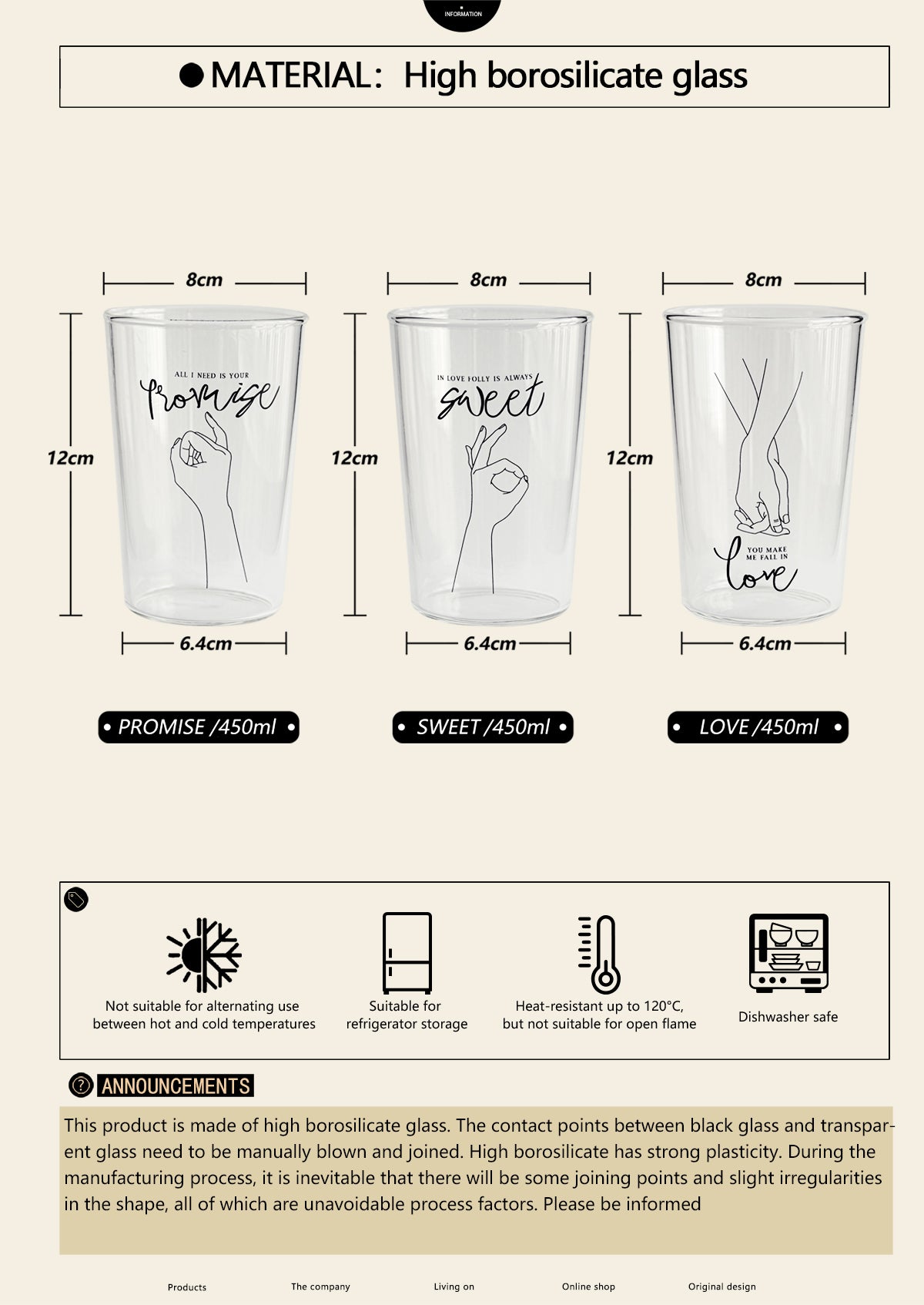 Romanticism Glass Cup, Summer Cold Drink Cup, Iced Americano Coffee Cup, Creative Illustrated Cup, Selected for Gifts