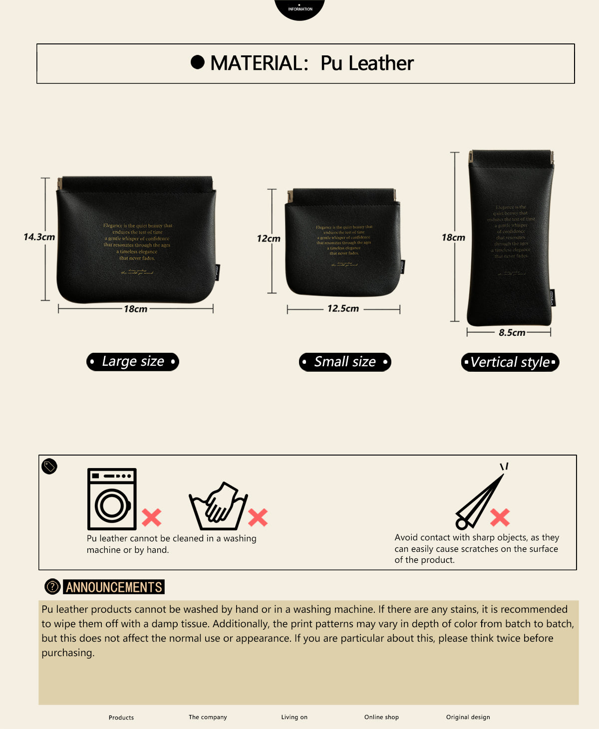 Automatic closure cosmetic organizer bag, travel-friendly, for storing data cables, miscellaneous items, passports, and coins.