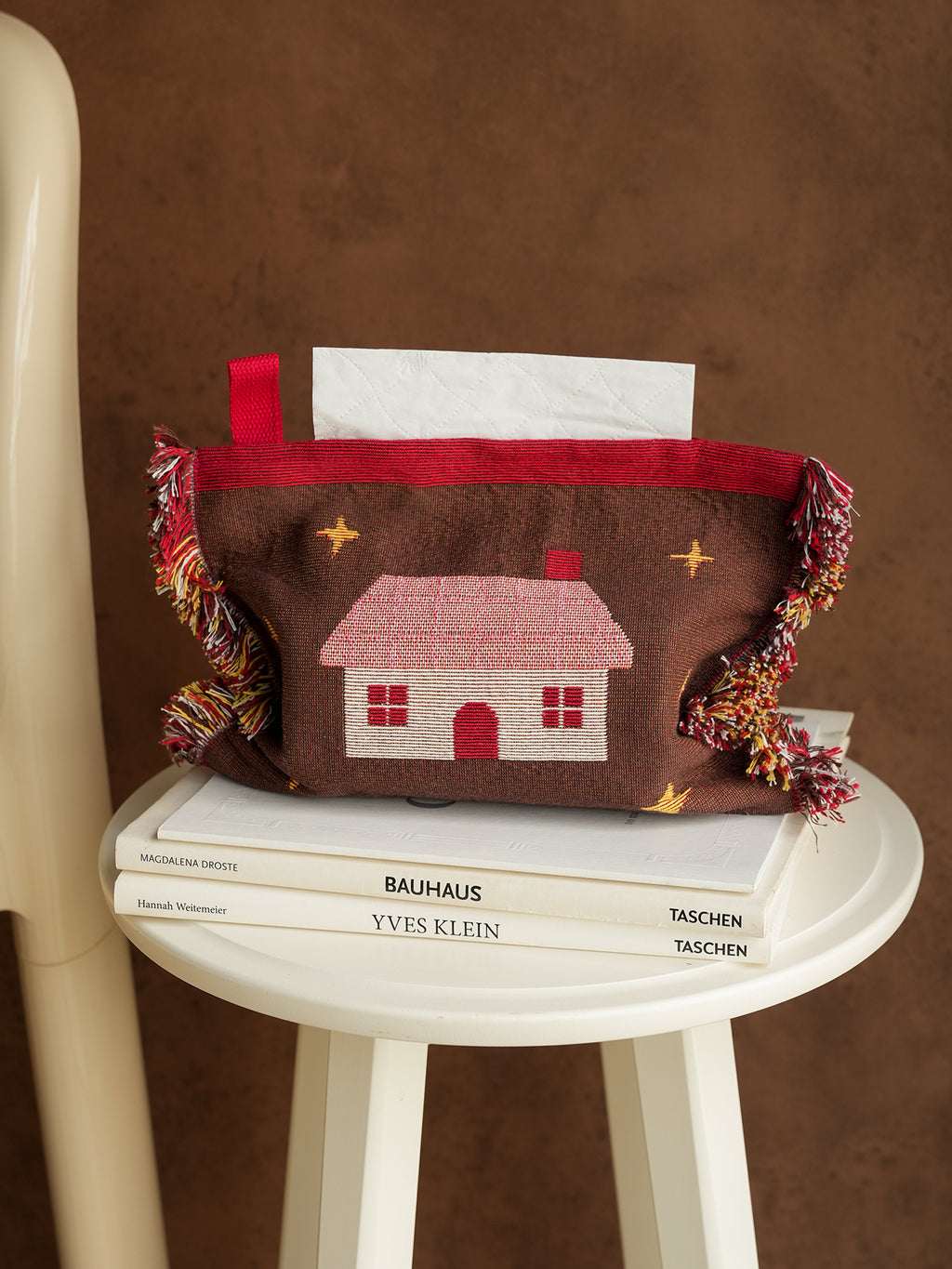 Cute Knitted Jacquard Tissue Box Cover - Soft Tissue Holder & Pouch