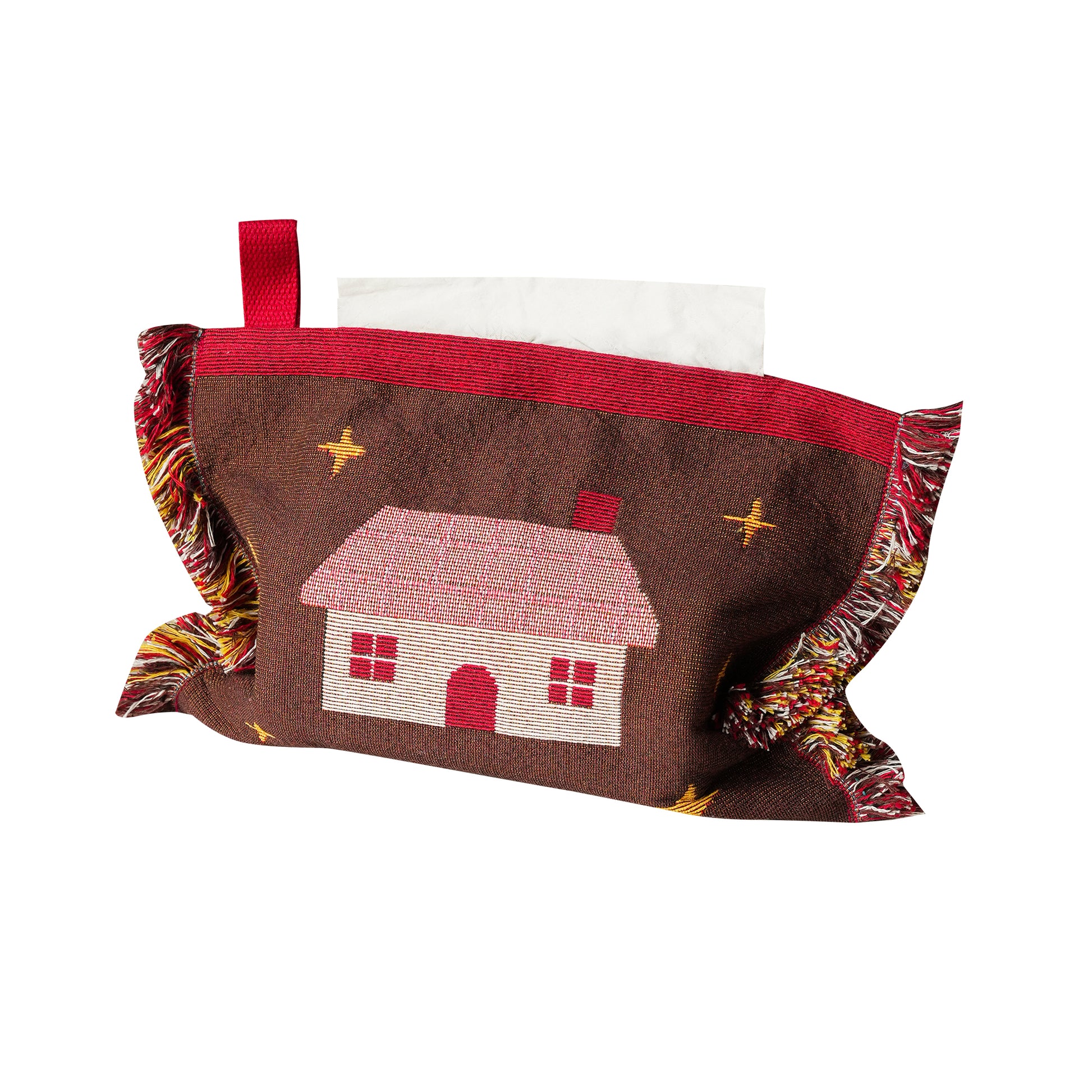 Cute Knitted Jacquard Tissue Box Cover - Soft Tissue Holder & Pouch