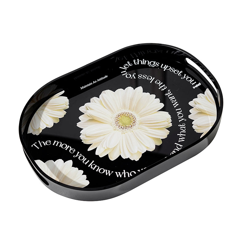 Large Acrylic Serving Tray,Food,Breakfast,Butler-Kitchen Countertop Tray-Makeup Drawer Organizer-Vanity Table,Decorative Tray,Storage Solution