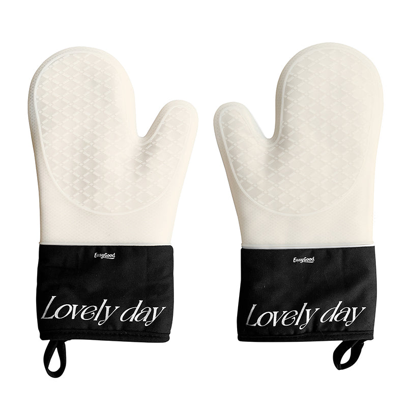 Kitchen Baking Silicone Gloves, Heat-Resistant High-Temperature Oven Gloves, Thickened Microwave-Specific Gloves