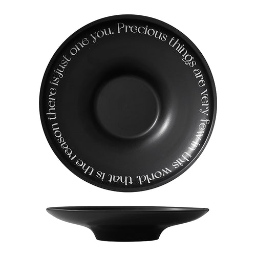 10" Dinner Plates, Premium Glossy Black Ceramic. Suitable for dessert, salad, appetizer, small lunch, breakfast, pasta. Dishwasher and microwave safe. Ideal for Michelin-level presentation.