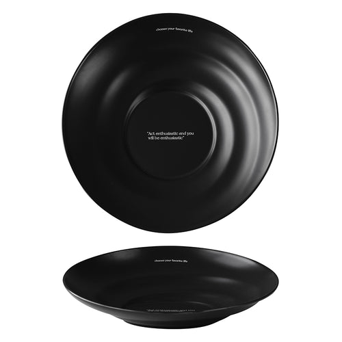 10" Dinner Plates, Premium Glossy Black Ceramic. Suitable for dessert, salad, breakfast, pasta, and main courses. Dishwasher and microwave safe.Ideal for Michelin-level presentation.