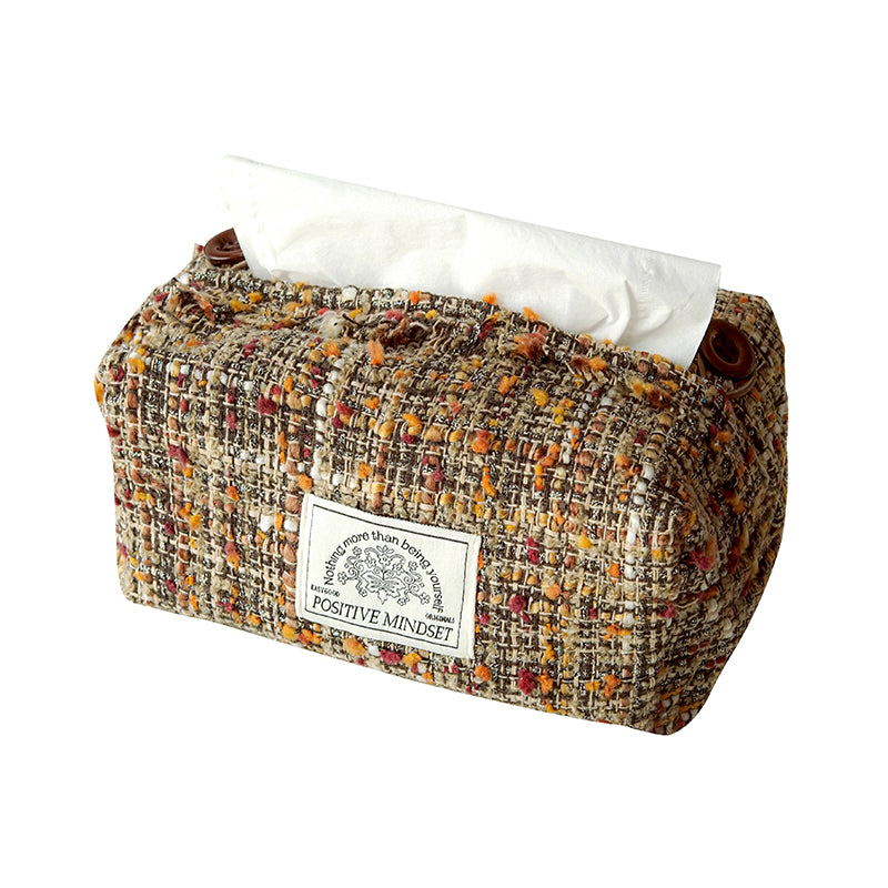 Tissue Box Cover,Vintage Style Tissue Box Holder，Home Decoration for Bedroom Dresser Night Stand Office Desk