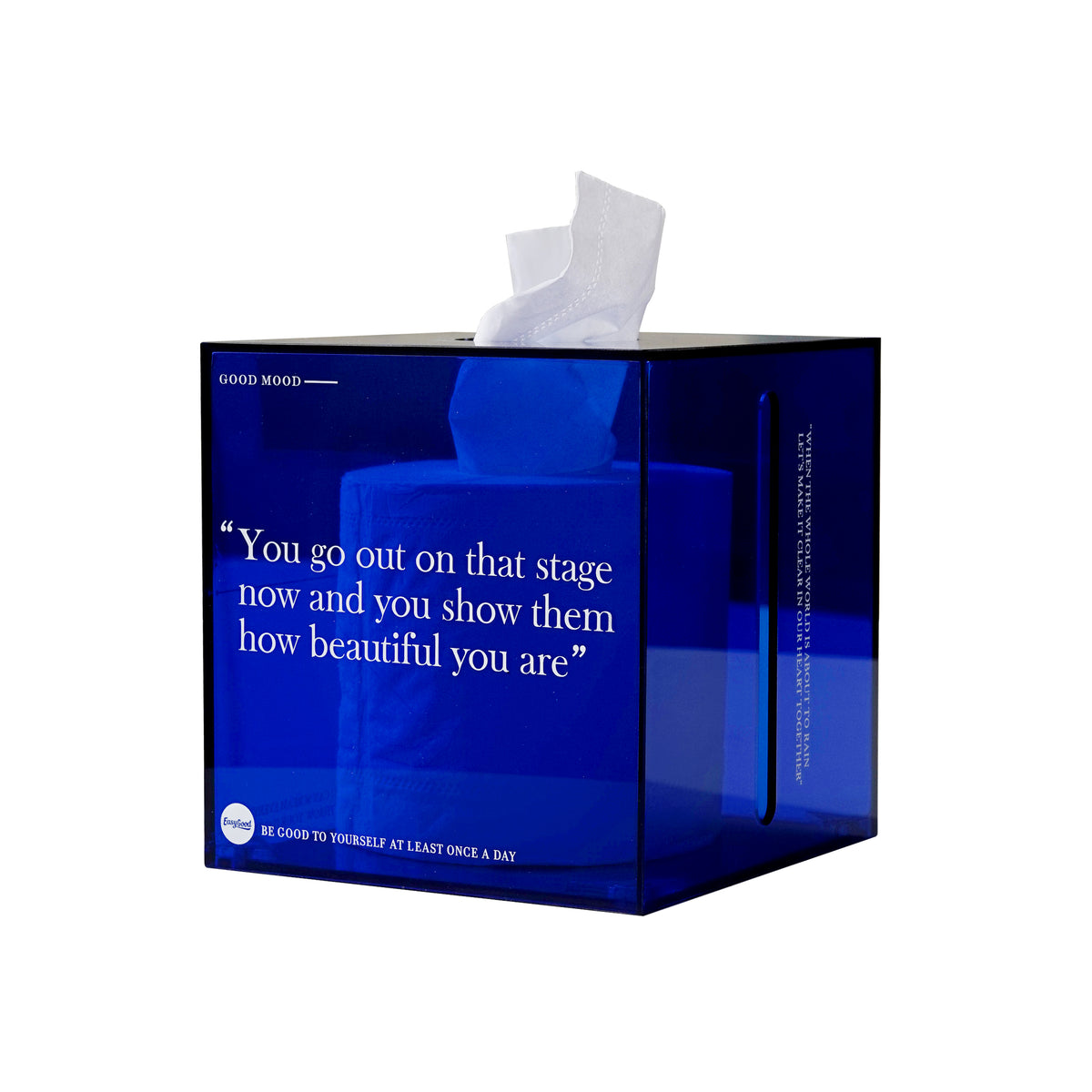 Acrylic Tissue Box Holder, Square Dispenser for Facial Tissues. Perfect for Bathrooms, Desks, Countertops, Vanities, Bedrooms, and Nightstands