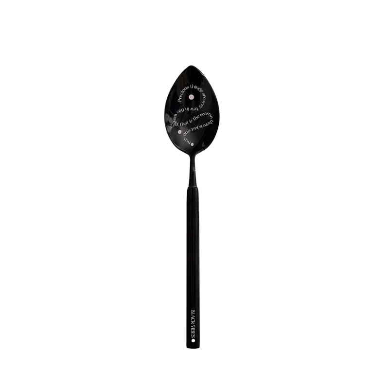 Stylish & Modern Flatware Set - Black Polished Stainless Steel Utensils Service for 3, with Dinner Knife, Dinner Spoon, Dinner Fork, 3 Piece Place Setting