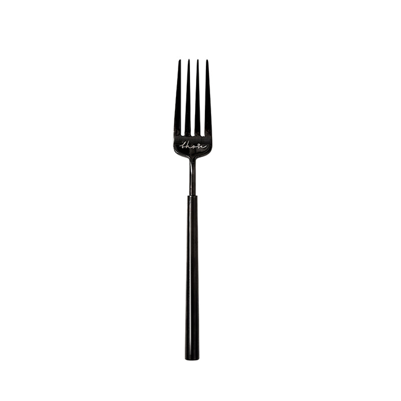 Premium & Unique Flatware Set - Black Polished Stainless Steel Utensils Service For 3, with Dinner Knife, Dinner Spoon, Dinner Fork, 3 Piece Place Setting