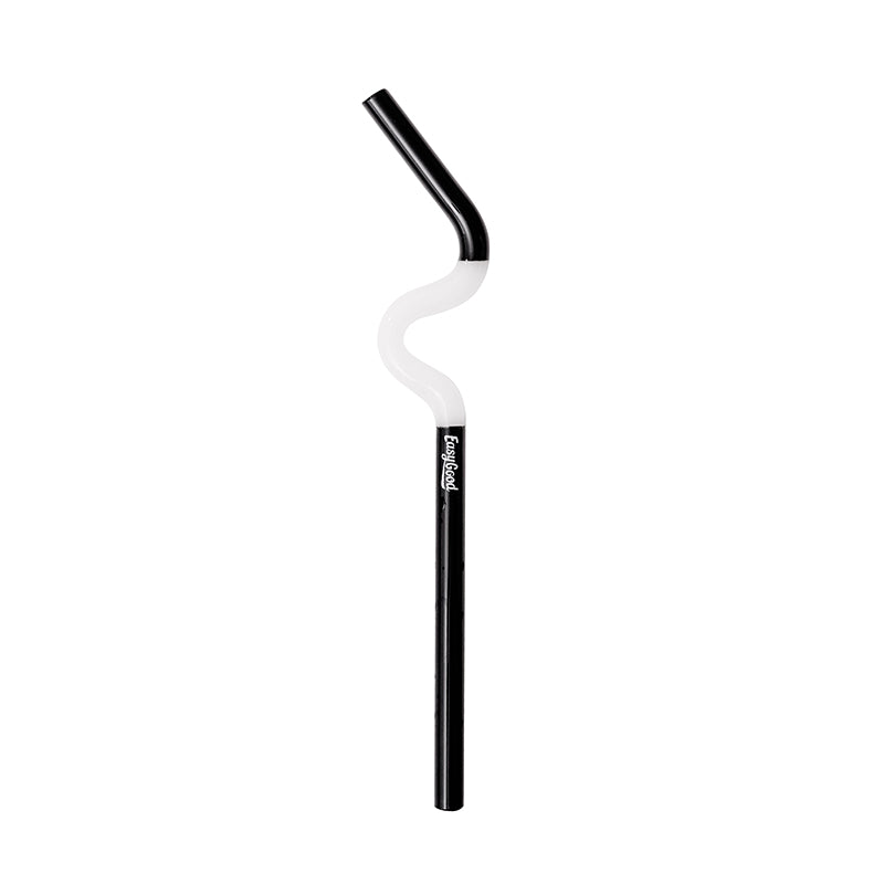 Reusable Bent Glass Straw, High Borosilicate Glass Straw for Adults and Kids, Suitable for Smoothies, Milk, Water, Juice, and Coffee