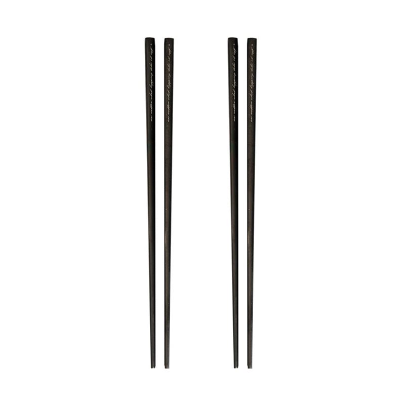 Metal Chopsticks, 5 Pairs Stainless Steel Chopstick，Non-Slip Sushi Chop sticks with Laser Engraving, Reusable Chopsticks for Cuisine