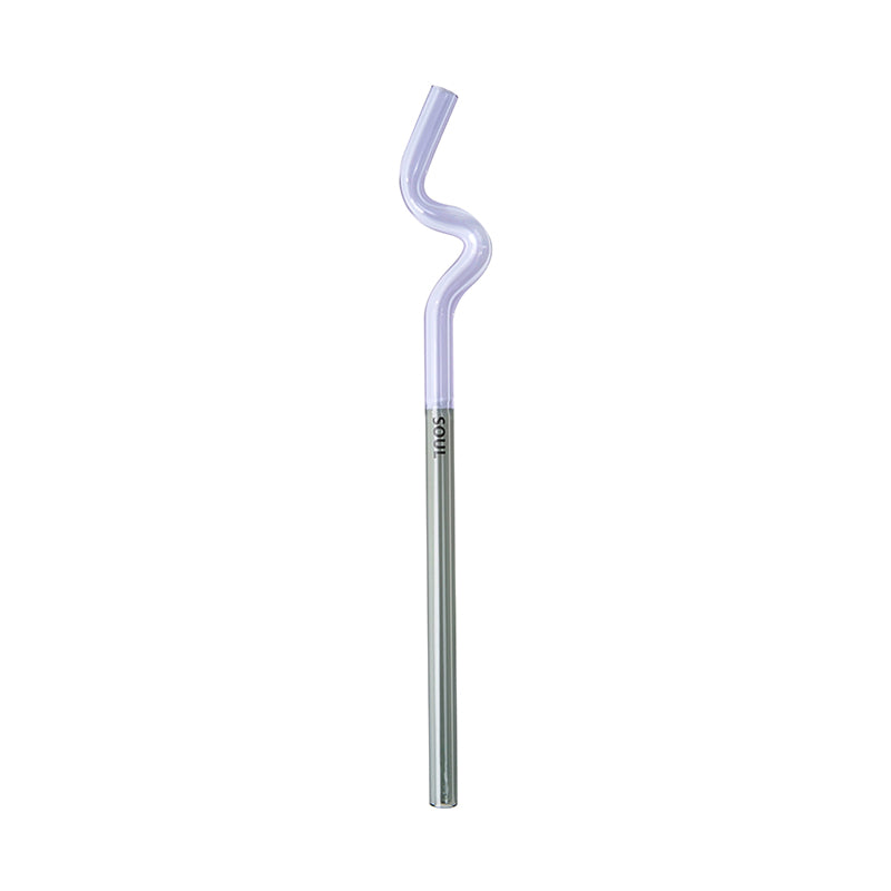 Reusable Bent Glass Straw, Colorful Borosilicate Glass Straw for Adults and Kids, Suitable for Smoothies, Milk, Water, Juice, and Coffee