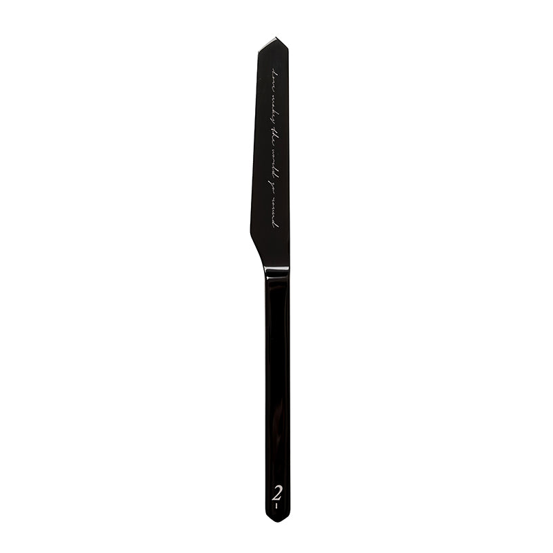 Unique & Beautiful Flatware Set - Black Polished Stainless Steel Utensils Service For 3, with Dinner Knife, Dinner Spoon, Dinner Fork, 3 Piece Place Setting
