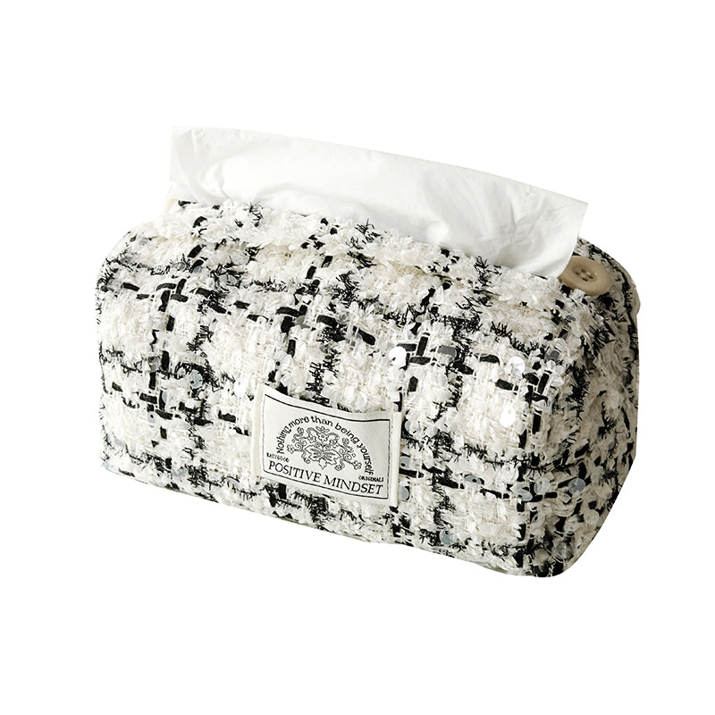 Tissue Box Cover,Vintage Style Tissue Box Holder，Home Decoration for Bedroom Dresser Night Stand Office Desk