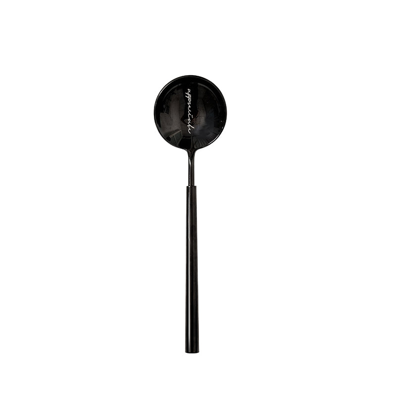 Premium & Unique Flatware Set - Black Polished Stainless Steel Utensils Service For 3, with Dinner Knife, Dinner Spoon, Dinner Fork, 3 Piece Place Setting