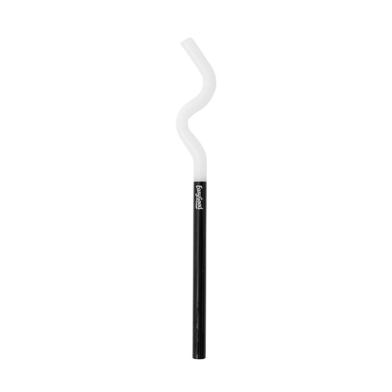 Reusable Bent Glass Straw, High Borosilicate Glass Straw for Adults and Kids, Suitable for Smoothies, Milk, Water, Juice, and Coffee