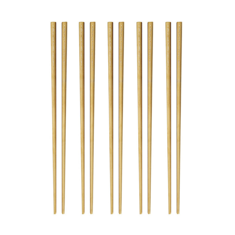 Metal Chopsticks, 5 Pairs Stainless Steel Chopstick，Non-Slip Sushi Chop sticks with Laser Engraving, Reusable Chopsticks for Cuisine