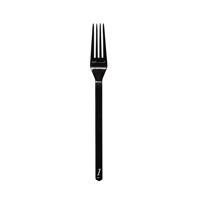 Unique & Beautiful Flatware Set - Black Polished Stainless Steel Utensils Service For 3, with Dinner Knife, Dinner Spoon, Dinner Fork, 3 Piece Place Setting