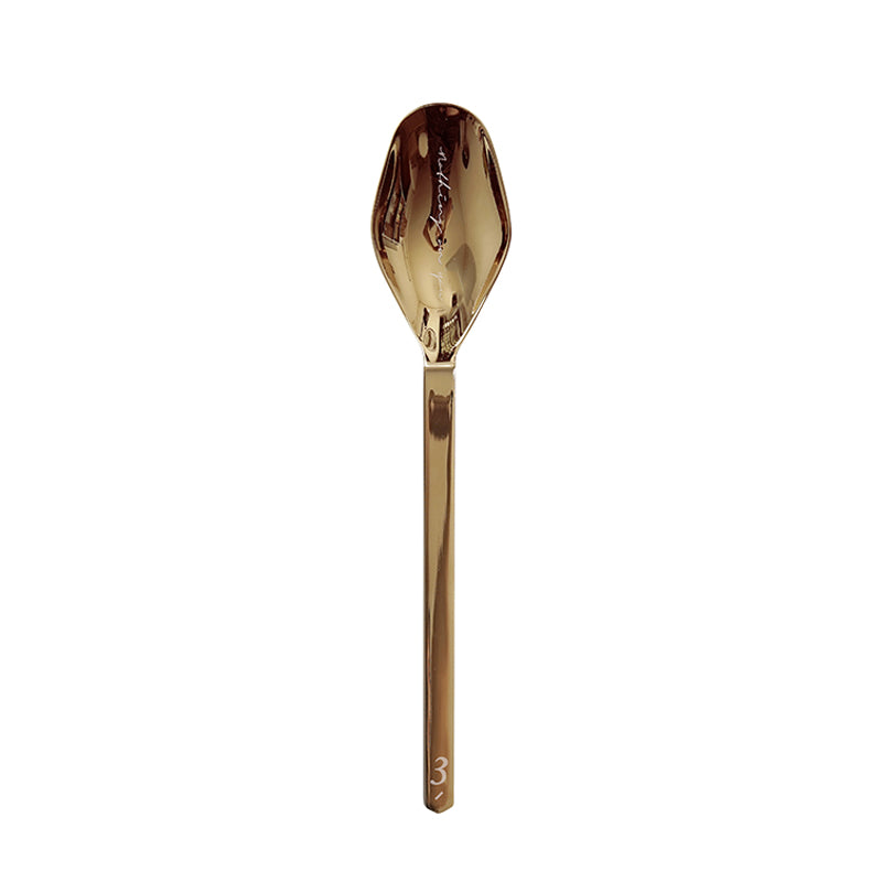 Unique & Beautiful Flatware Set - Golden Polished Stainless Steel Utensils Service For 3, with Dinner Knife, Dinner Spoon, Dinner Fork, 3 Piece Place Setting