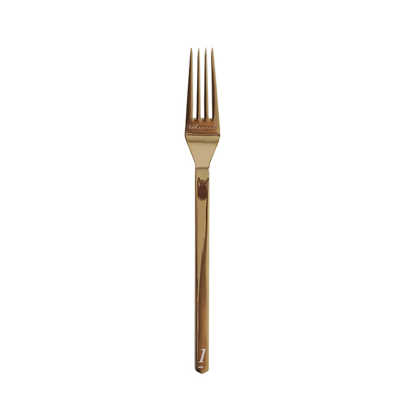 Unique & Beautiful Flatware Set - Golden Polished Stainless Steel Utensils Service For 3, with Dinner Knife, Dinner Spoon, Dinner Fork, 3 Piece Place Setting